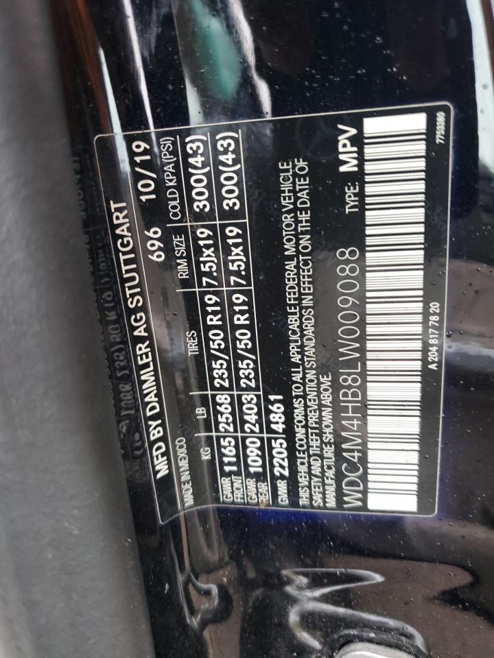 2020 Mercedes-Benz Glb 250 4Matic VIN: WDC4M4HB8LW009088 Lot: 69607205