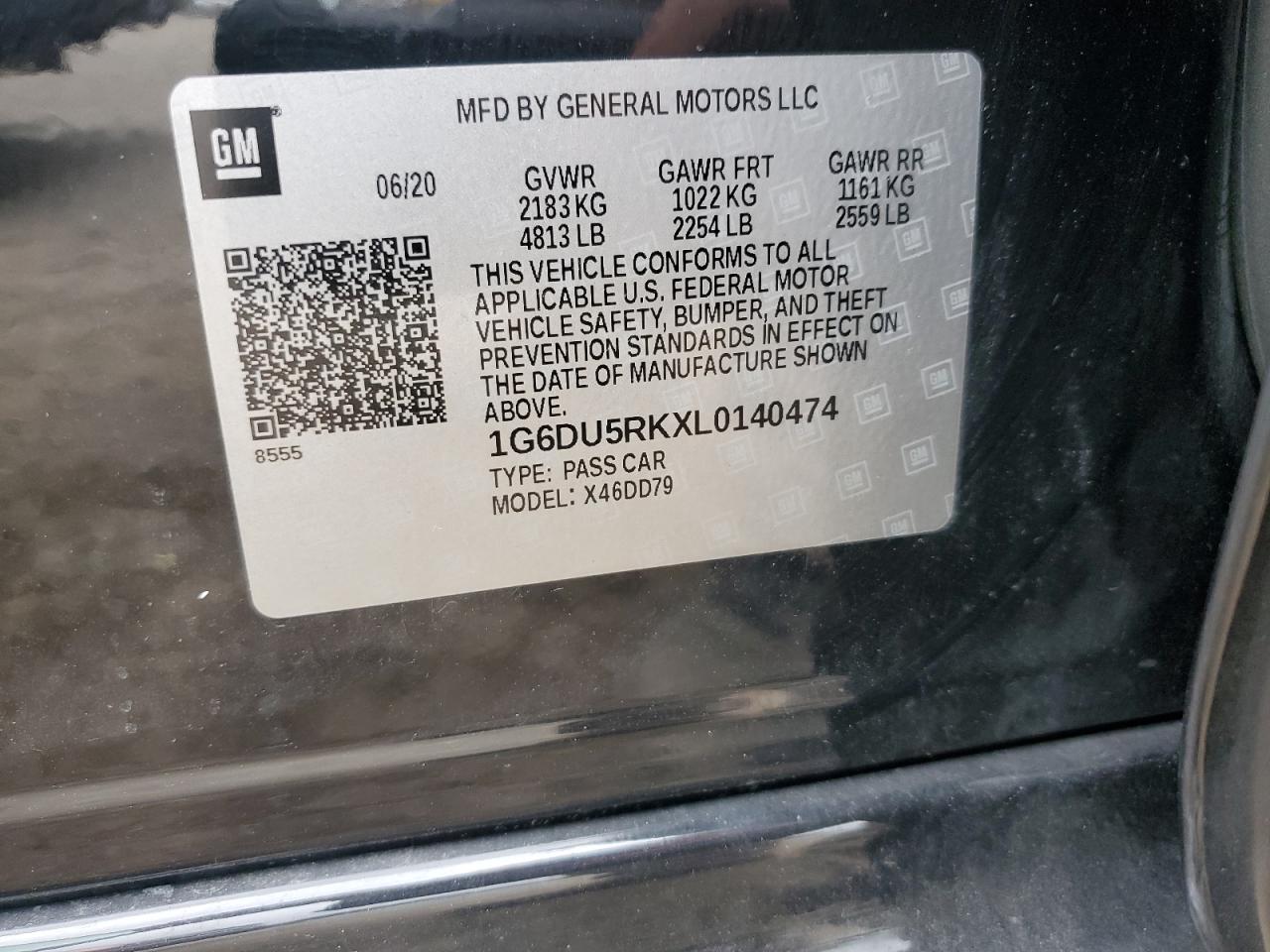 2020 Cadillac Ct5 Sport VIN: 1G6DU5RKXL0140474 Lot: 66409935