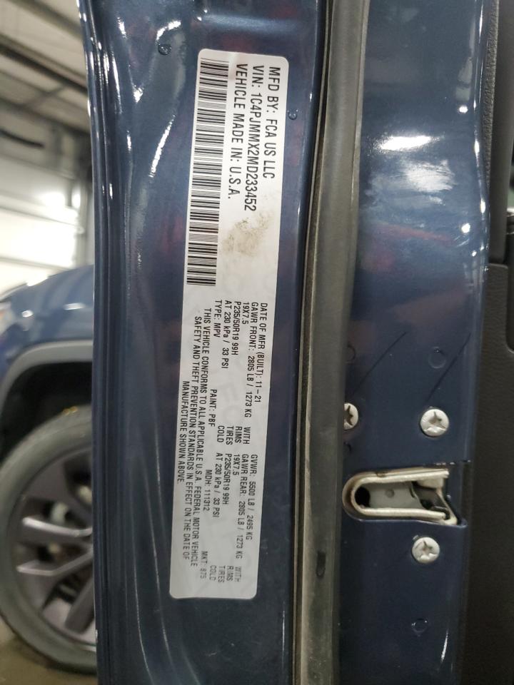 2021 Jeep Cherokee Latitude Lux VIN: 1C4PJMMX2MD233452 Lot: 68971125