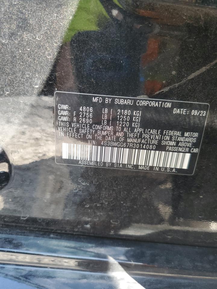 2024 Subaru Legacy Sport VIN: 4S3BWGG67R3014080 Lot: 68365385