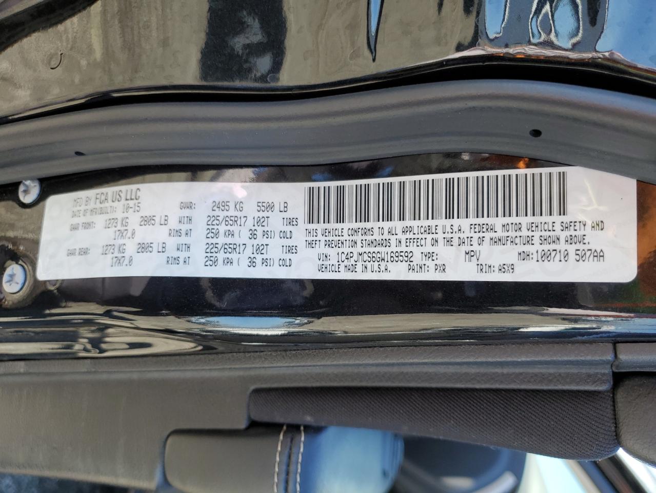 2016 Jeep Cherokee Latitude VIN: 1C4PJMCS6GW169592 Lot: 89863465