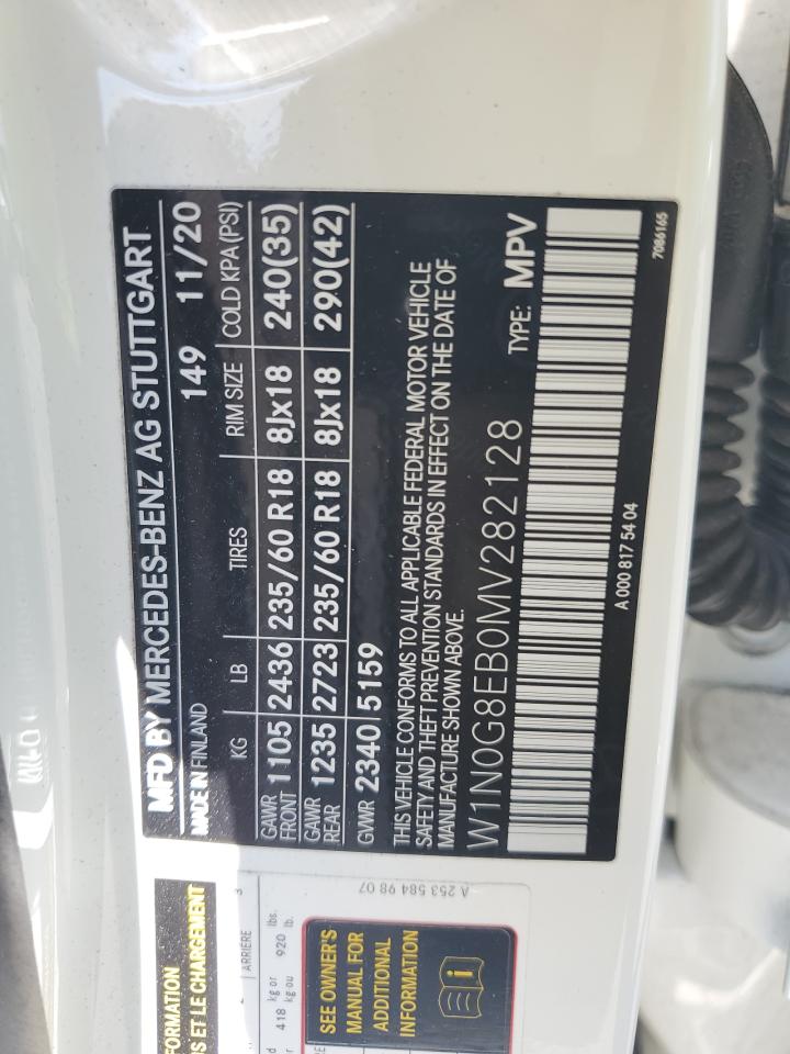 2021 Mercedes-Benz Glc 300 4Matic VIN: W1N0G8EB0MV282128 Lot: 67835255