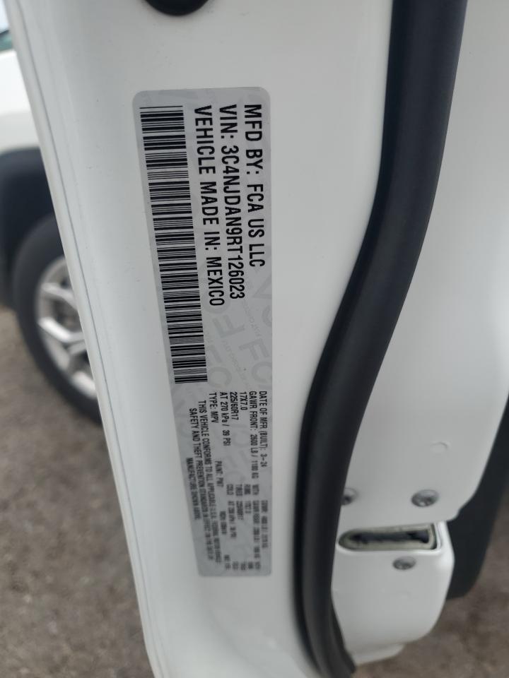 2024 Jeep Compass Sport VIN: 3C4NJDAN9RT126023 Lot: 68620205
