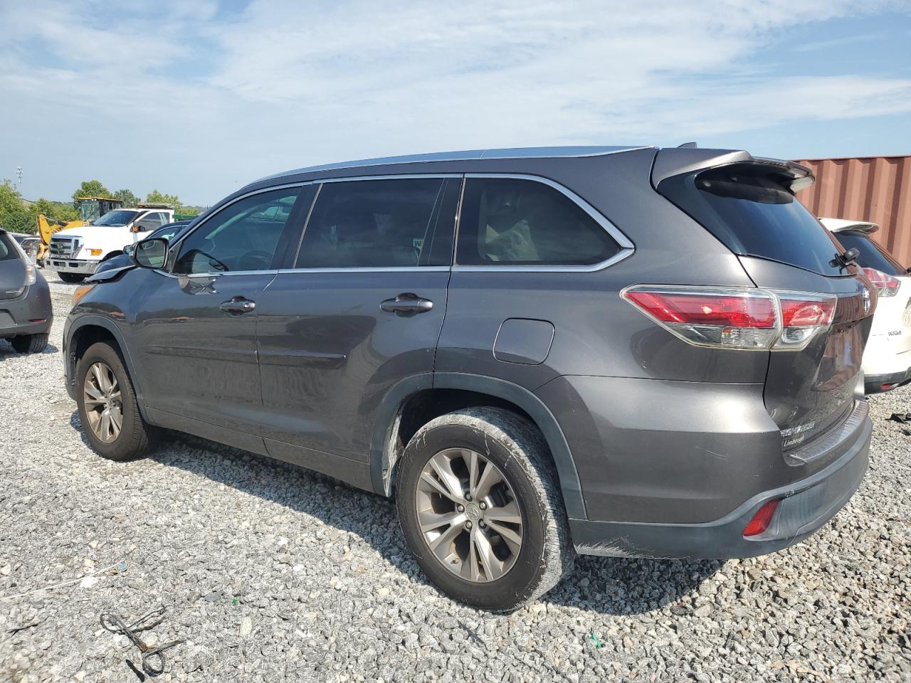 2014 Toyota Highlander Xle grey null gas 5TDKKRFH0ES007829 photo #3