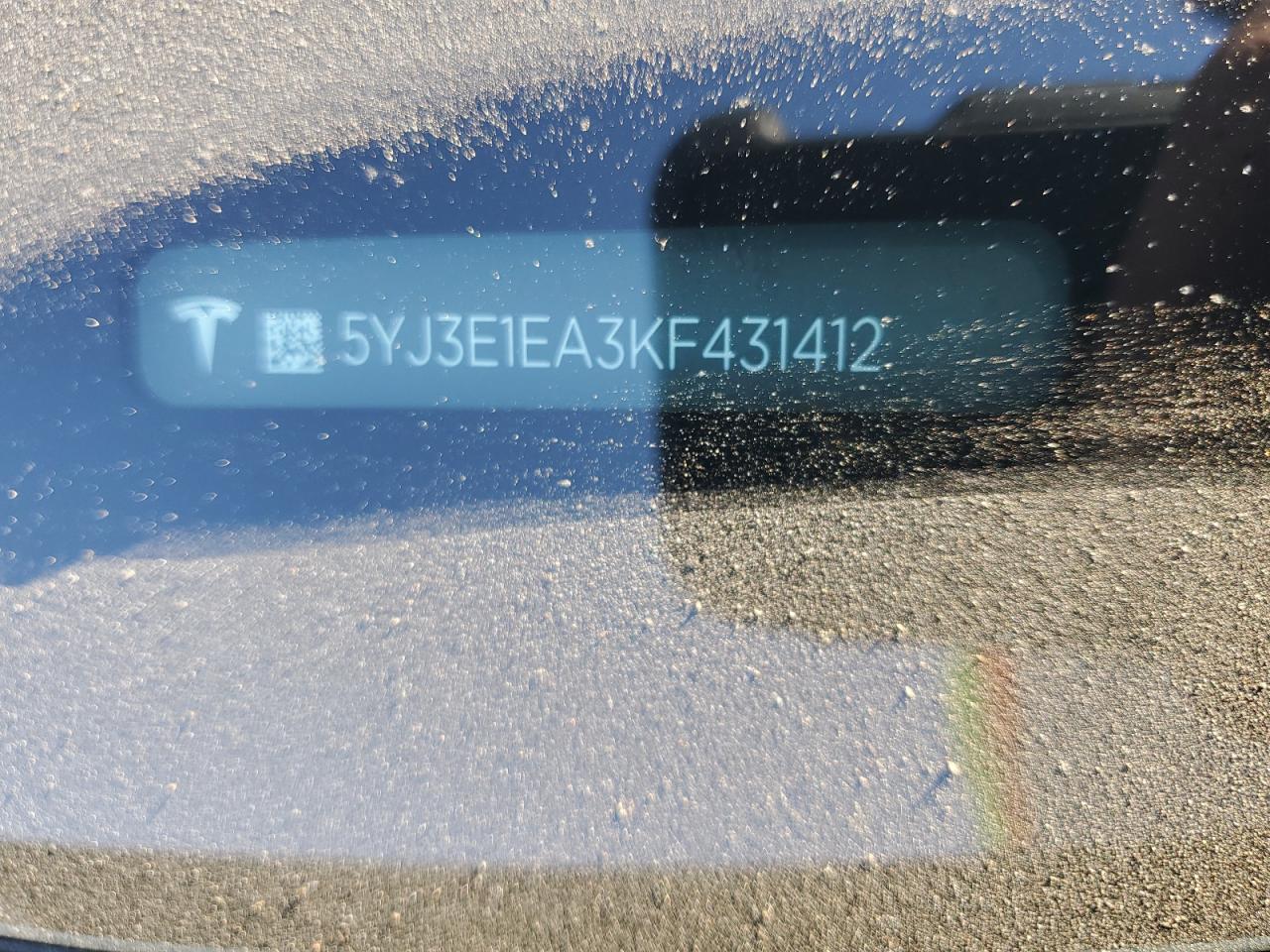 2019 Tesla Model 3 VIN: 5YJ3E1EA3KF431412 Lot: 69645775