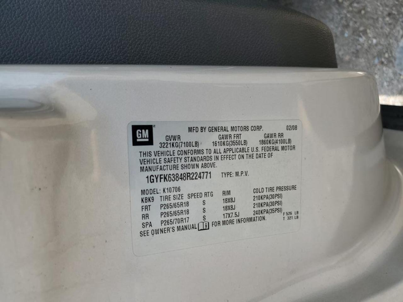 2008 Cadillac Escalade Luxury VIN: 1GYFK63848R224771 Lot: 69097435