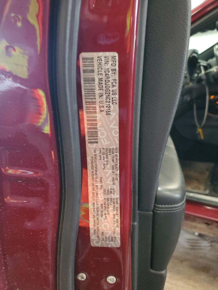 2022 Dodge Durango Gt VIN: 1C4RDJDG2NC212168 Lot: 68090305