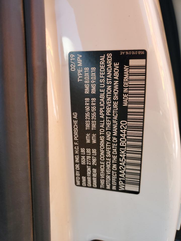 2019 Porsche Macan VIN: WP1AA2A54KLB04420 Lot: 69046465