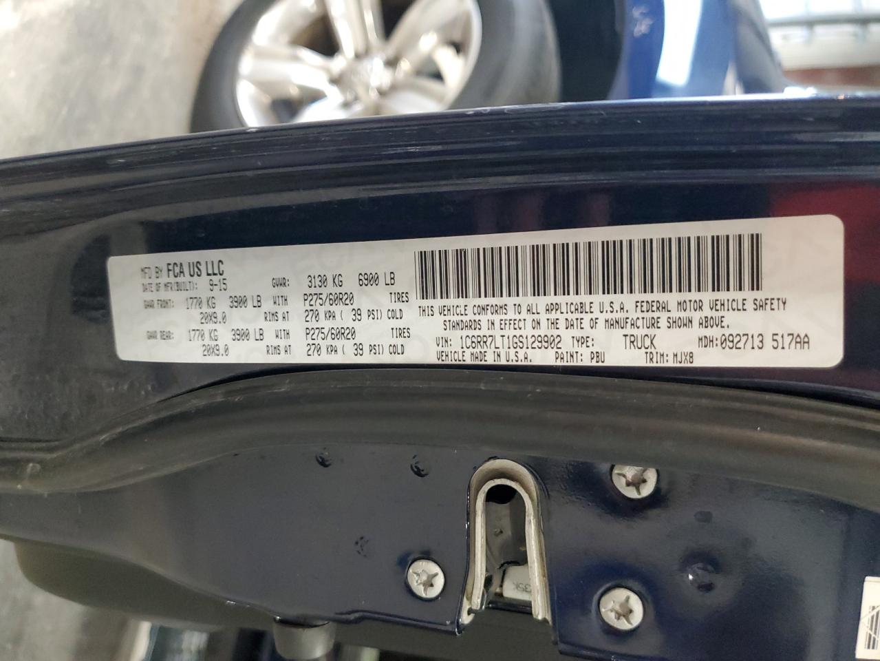 1C6RR7LT1GS129902 2016 Ram 1500 Slt