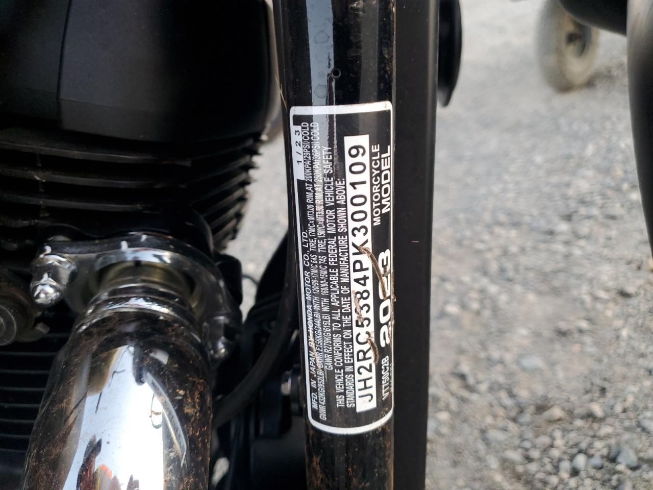 2023 Honda Vt750 C2B VIN: JH2RC5384PK300109 Lot: 68964815