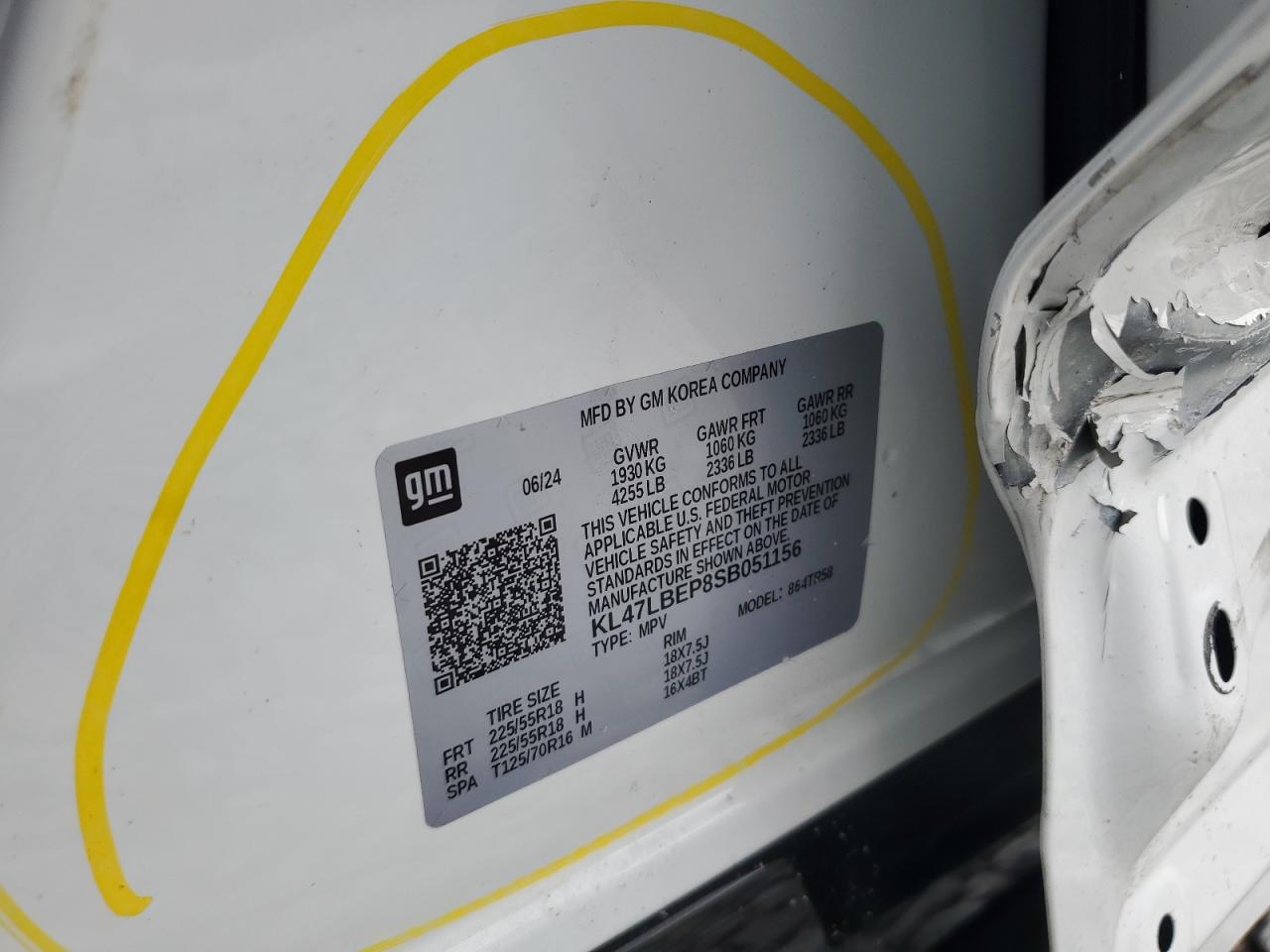 2025 Buick Envista Sport Touring VIN: KL47LBEP8SB051156 Lot: 70297035