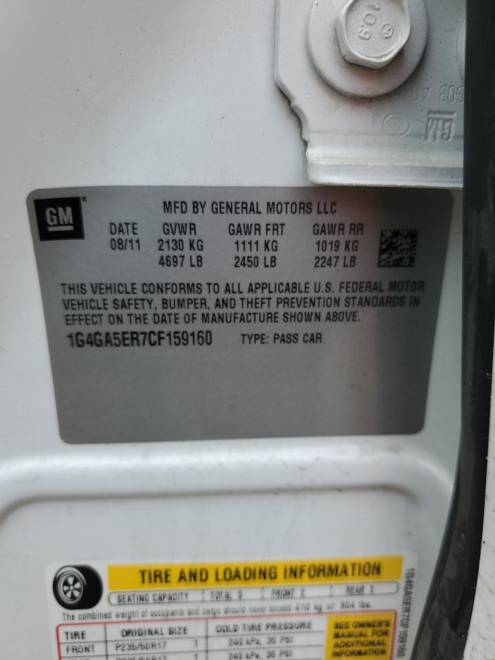 2012 Buick Lacrosse VIN: 1G4GA5ER7CF159160 Lot: 70744815