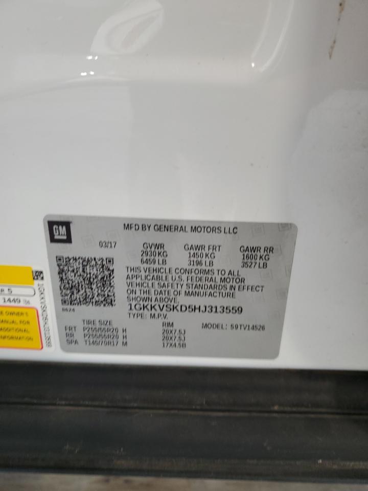 2017 GMC Acadia Limited Slt-2 VIN: 1GKKVSKD5HJ313559 Lot: 67300955