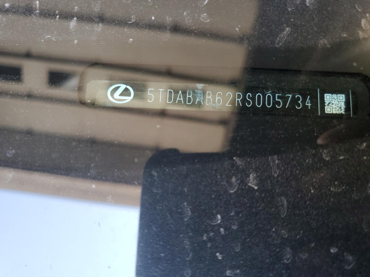 2024 Lexus Tx 500H F Sport Premium VIN: 5TDABAB62RS005734 Lot: 66655675