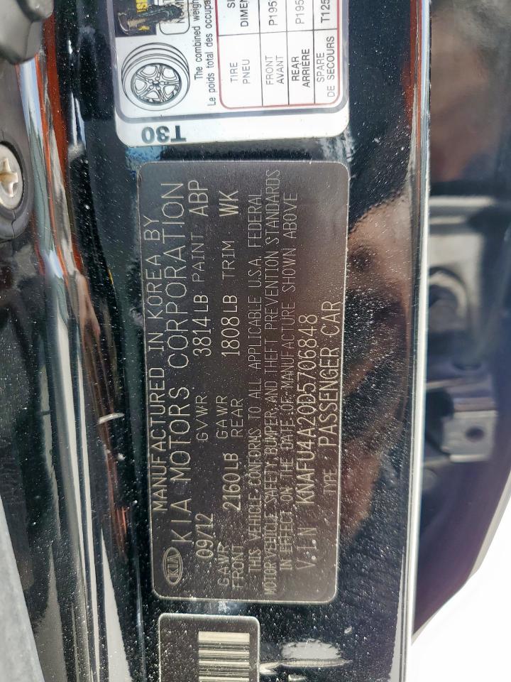 2013 Kia Forte Ex VIN: KNAFU4A20D5706848 Lot: 70886235