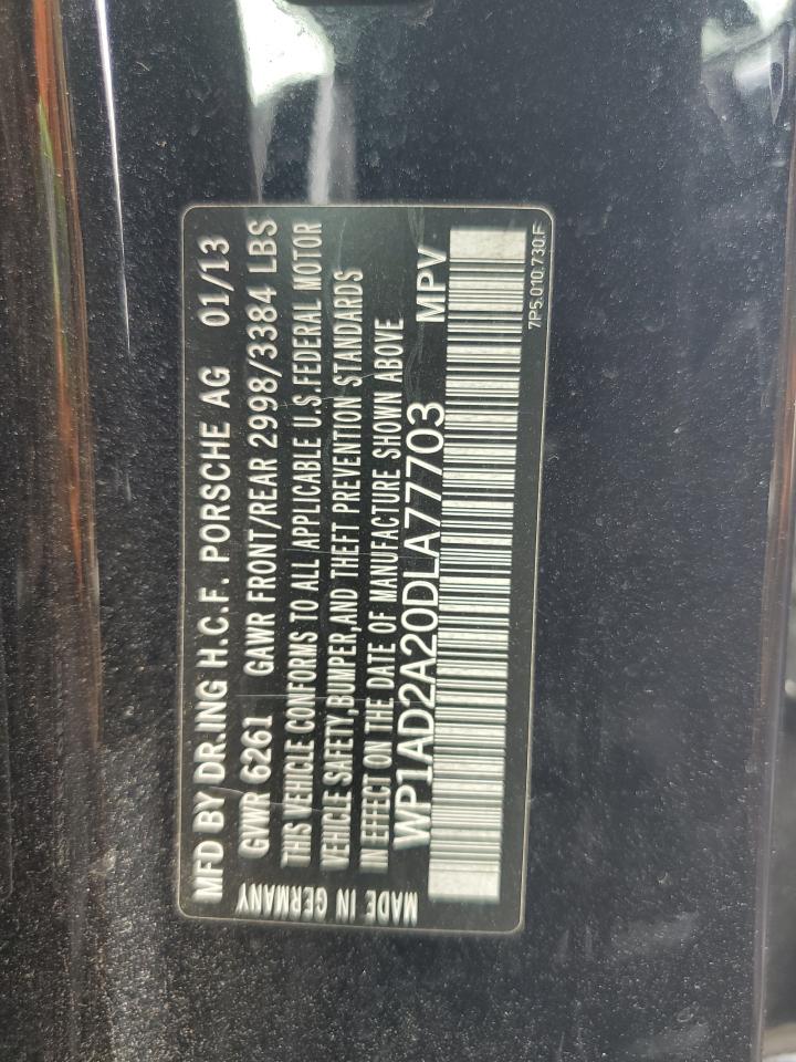 2013 Porsche Cayenne Gts VIN: WP1AD2A20DLA77703 Lot: 68683275