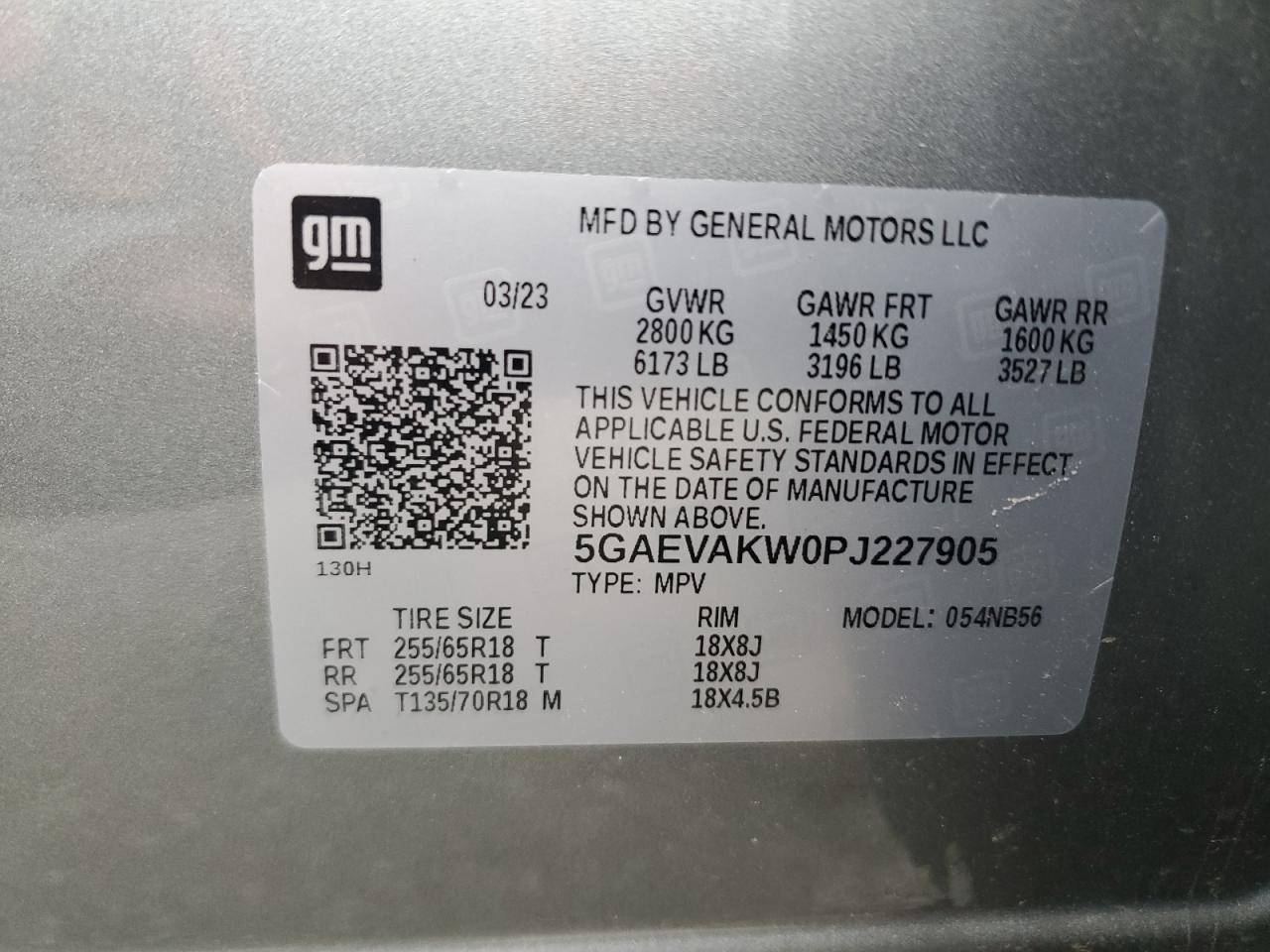 2023 Buick Enclave Essence VIN: 5GAEVAKW0PJ227905 Lot: 69445595