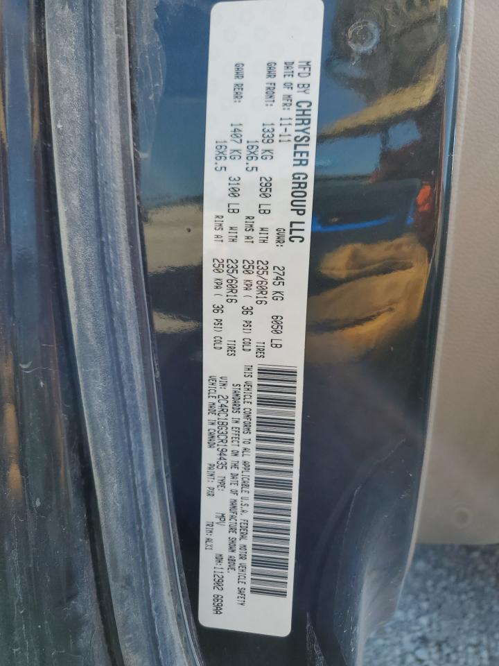 2012 Chrysler Town & Country Touring VIN: 2C4RC1BG3CR194435 Lot: 67387245