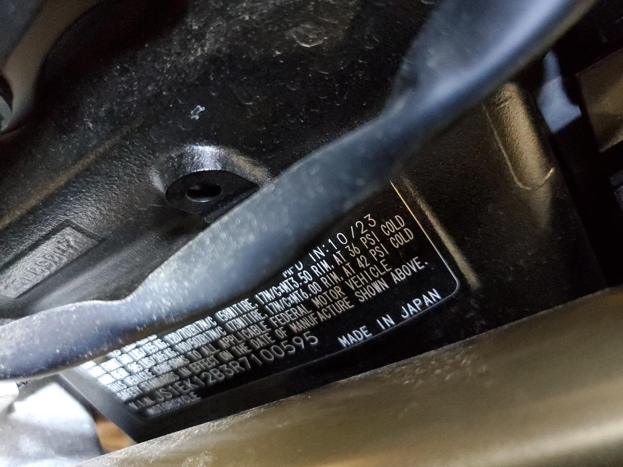 2024 Suzuki Gsx1000 Gt VIN: JS1EK12B3R7100595 Lot: 69363915