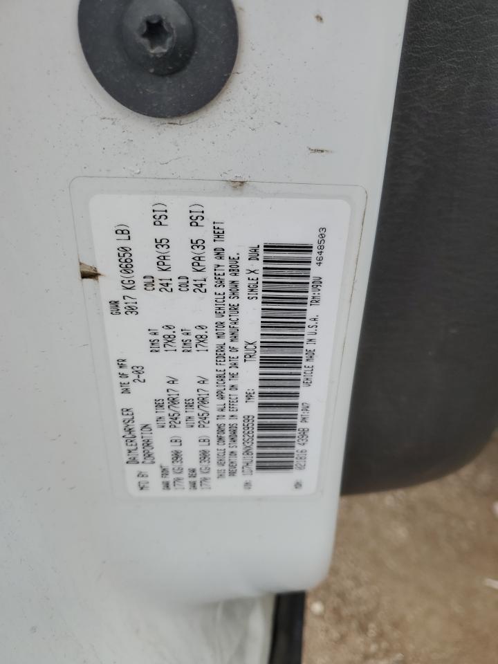 2003 Dodge Ram 1500 St VIN: 1D7HU18NX3S269599 Lot: 65593175