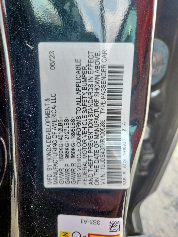 2024 Acura Integra A-Spec Tech VIN: 19UDE4G7XRA005289 Lot: 69942915