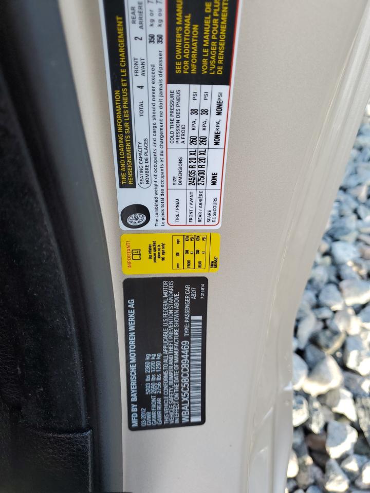 2012 BMW 650 Xi VIN: WBALX5C58CC894469 Lot: 70907575