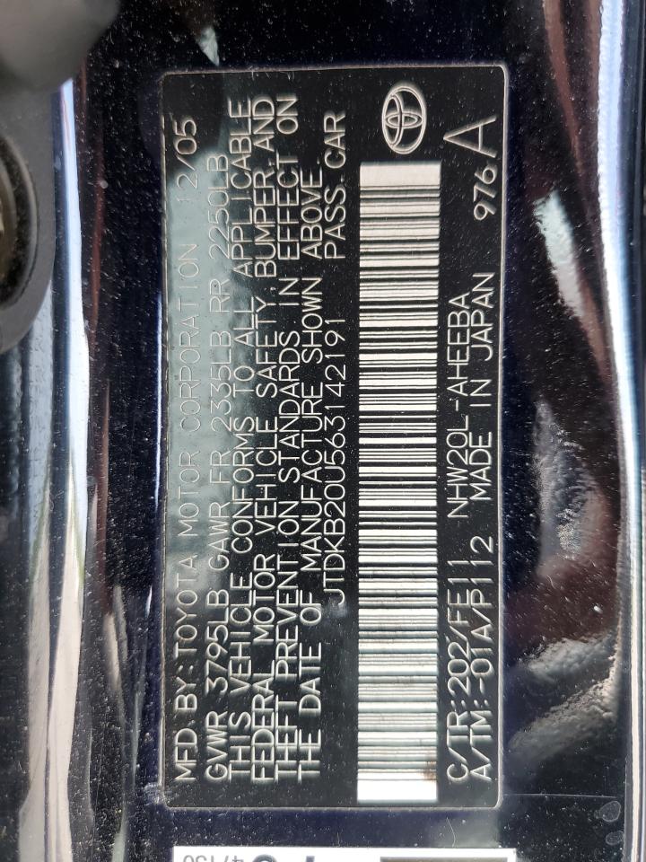 2006 Toyota Prius VIN: JTDKB20U563142191 Lot: 70359135