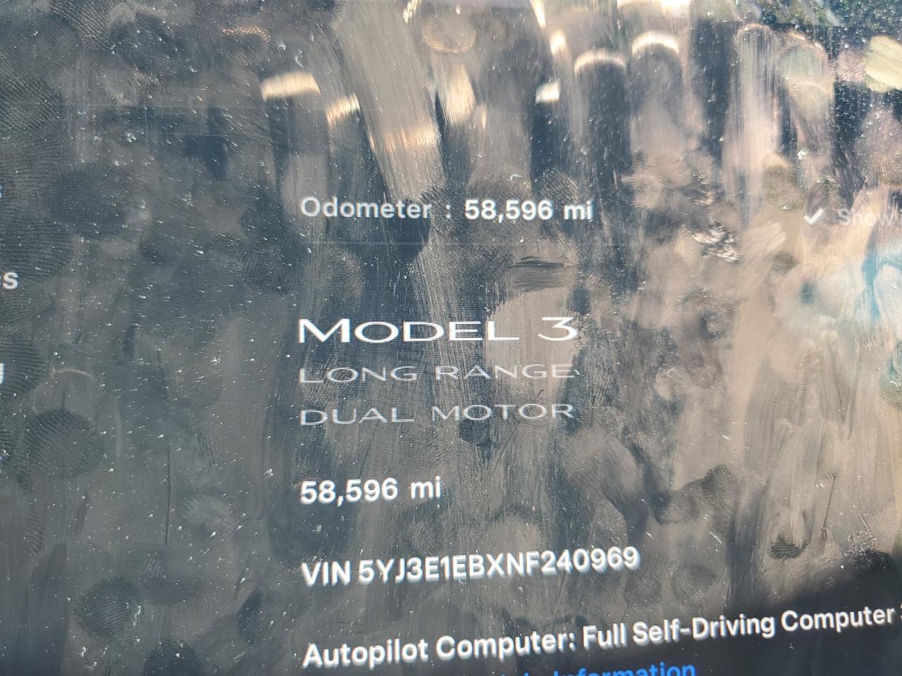 2022 Tesla Model 3 VIN: 5YJ3E1EBXNF240969 Lot: 70219265
