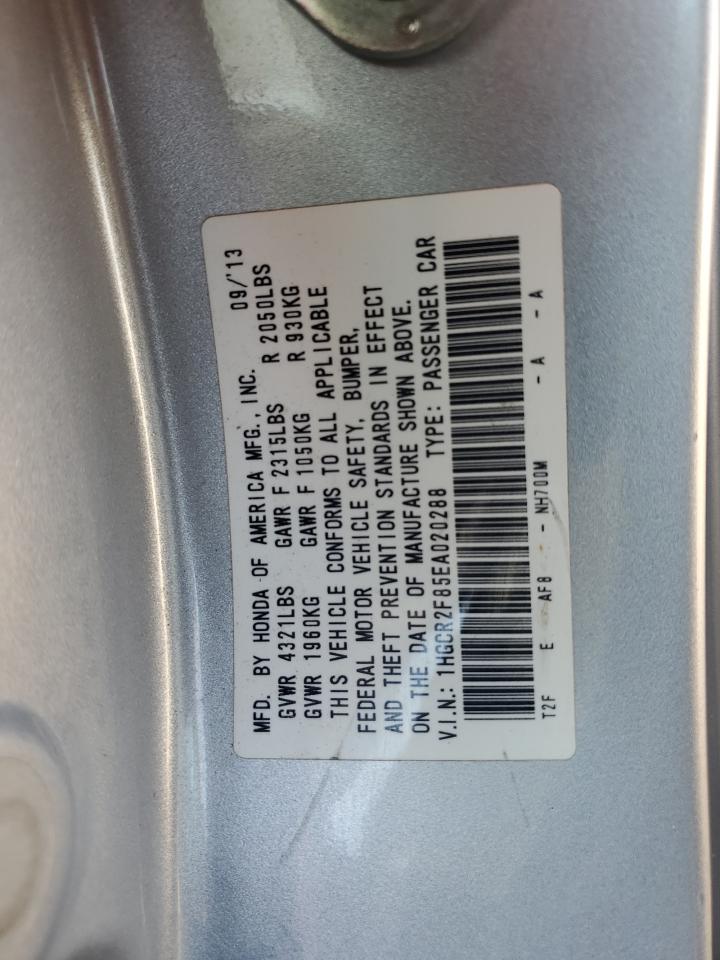 2014 Honda Accord Exl VIN: 1HGCR2F85EA020288 Lot: 70170185
