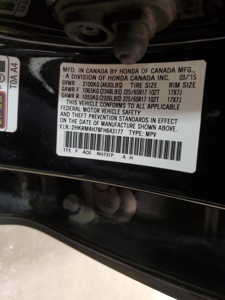 2015 Honda Cr-V Exl VIN: 2HKRM4H78FH643177 Lot: 69867565