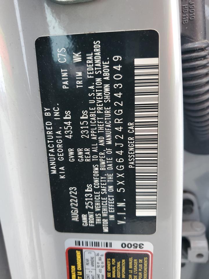 2024 Kia K5 Gt Line VIN: 5XXG64J24RG243049 Lot: 68164295