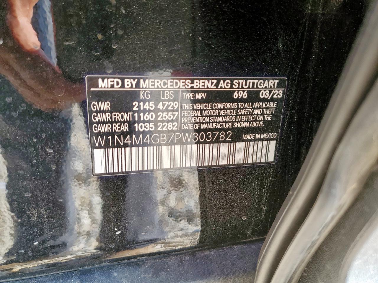 2023 Mercedes-Benz Glb 250 VIN: W1N4M4GB7PW303782 Lot: 70097745