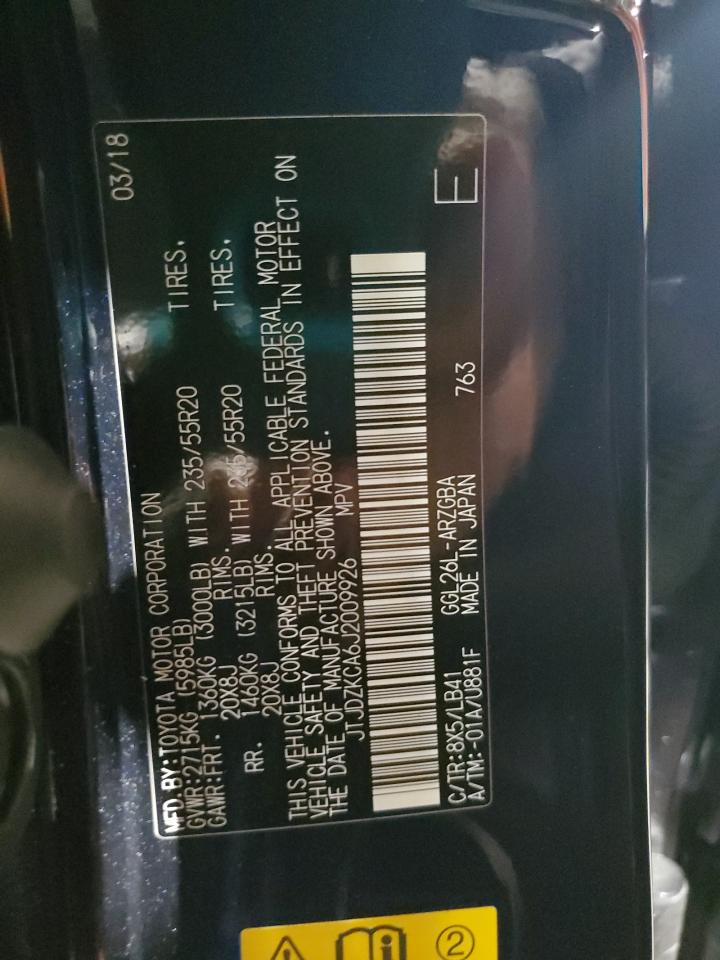 2018 Lexus Rx 350 L VIN: JTJDZKCA6J2009926 Lot: 67552185