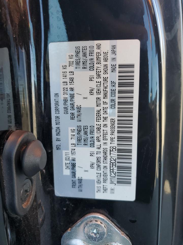 2011 Mazda Mx-5 Miata VIN: JM1NC2PF5B0217758 Lot: 70961805