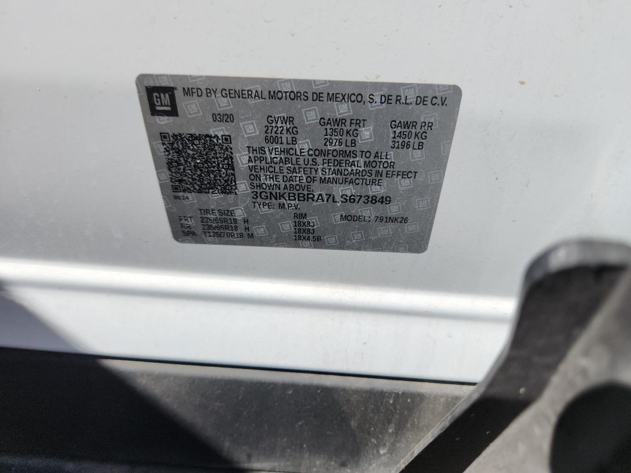 2022 Chevrolet Blazer 1Lt VIN: 3GNKBBRA7LS673849 Lot: 70380105