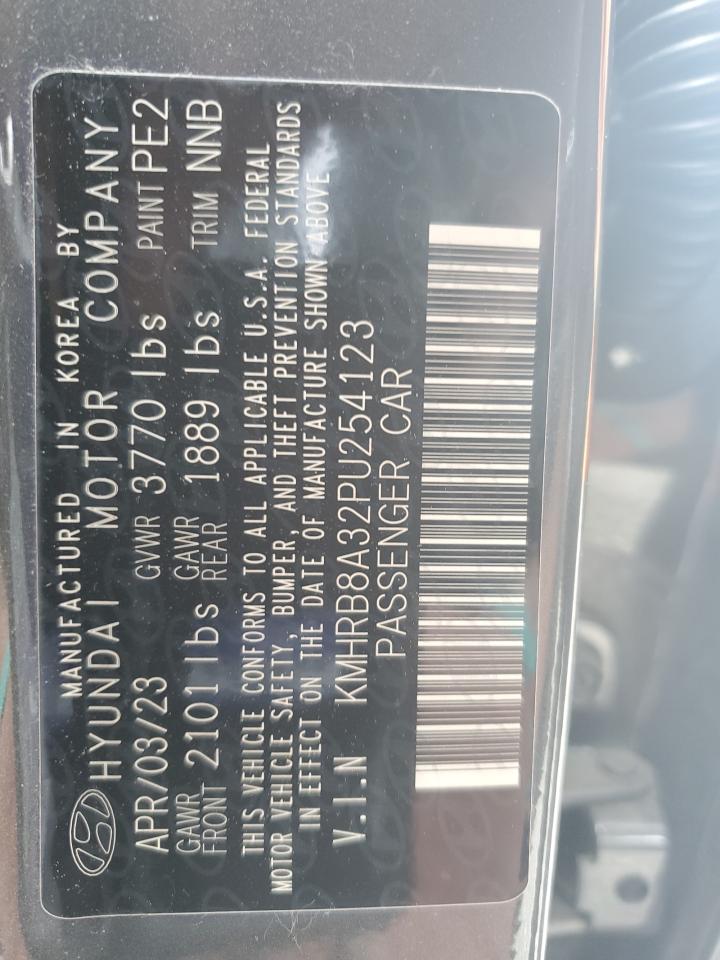 2023 Hyundai Venue Se VIN: KMHRB8A32PU254123 Lot: 69810745