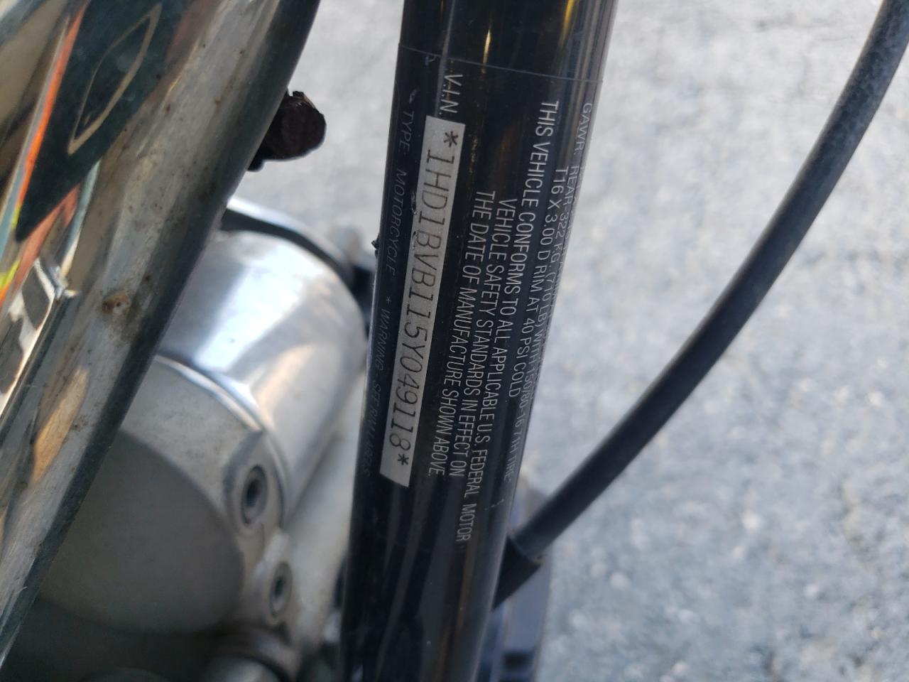 2005 Harley-Davidson Fxsti VIN: 1HD1BVB115Y049118 Lot: 69110865