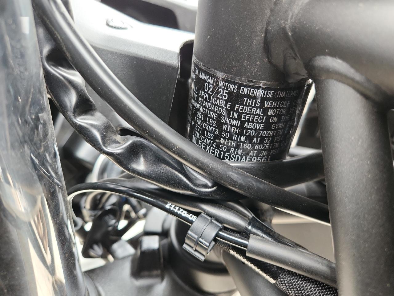 2025 Kawasaki Ex650 R VIN: ML5EXER15SDAF9561 Lot: 69831115