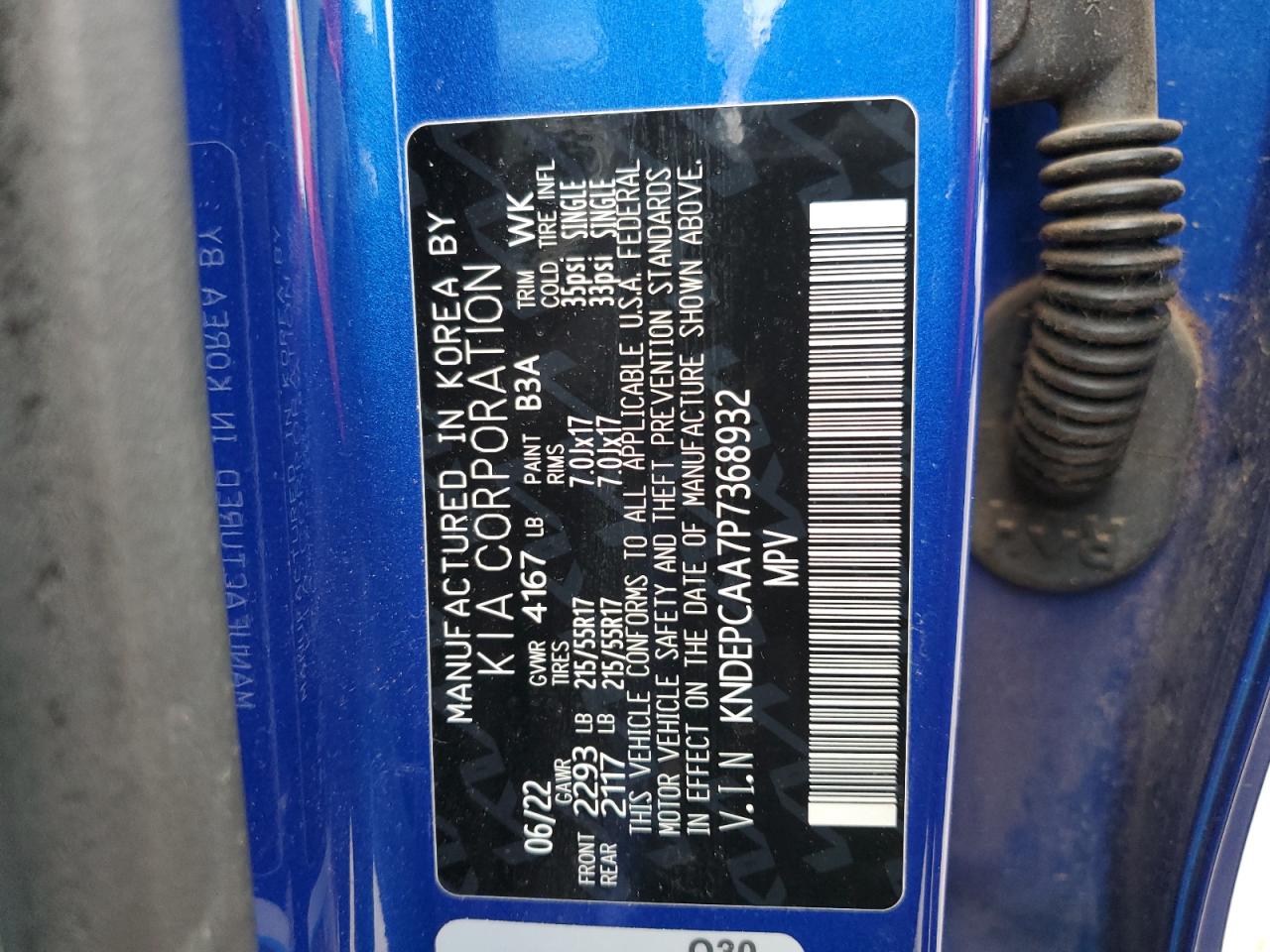 2023 Kia Seltos Lx VIN: KNDEPCAA7P7368932 Lot: 70922925