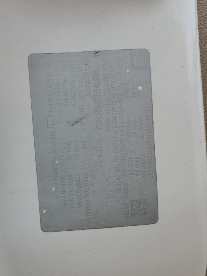 2011 GMC Yukon Xl C1500 Slt VIN: 1GKS1KE05BR203432 Lot: 70701665