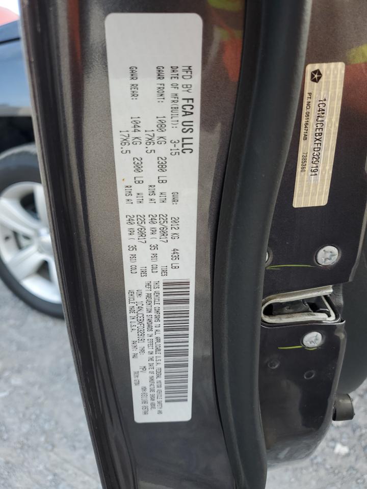 2015 Jeep Compass Latitude VIN: 1C4NJCEBXFD329191 Lot: 69819145