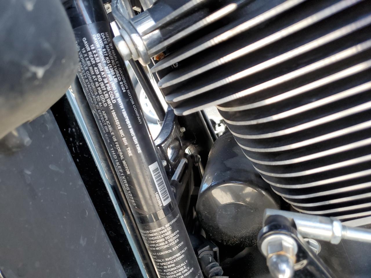 2024 Harley-Davidson Flhtk VIN: 1HD1KEF1XRB612282 Lot: 70885535