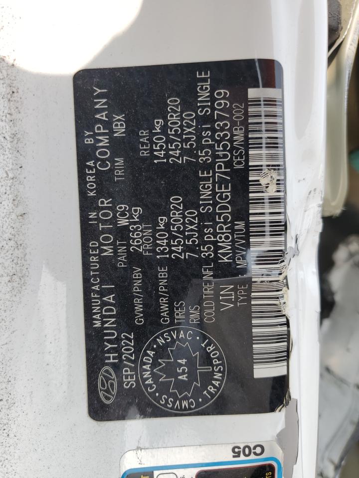 2023 Hyundai Palisade Limited VIN: KM8R5DGE7PU533799 Lot: 67561875