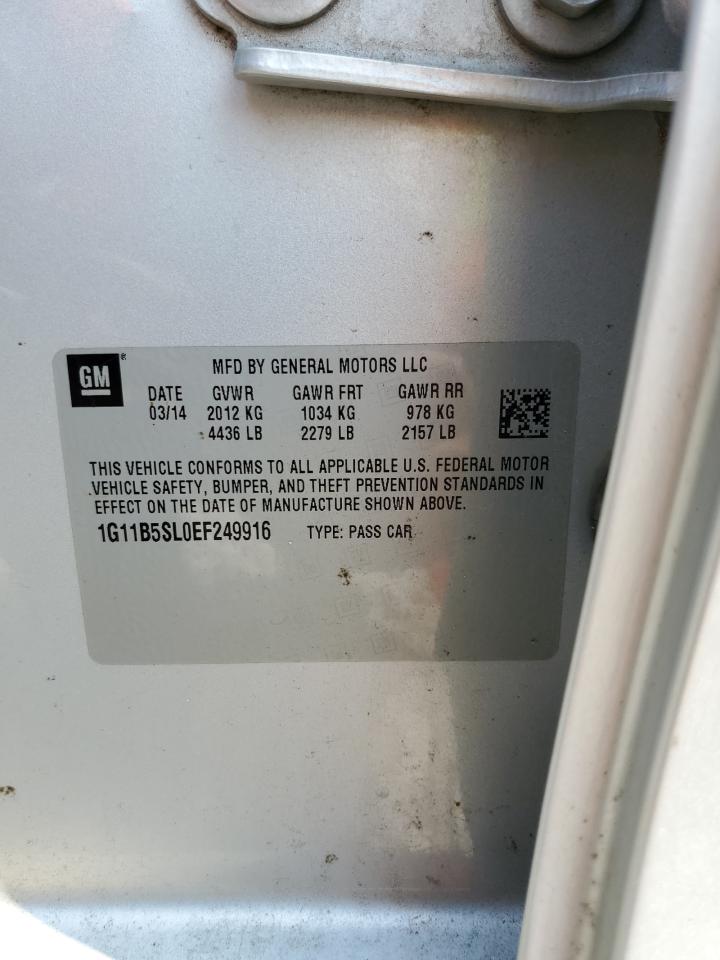 2014 Chevrolet Malibu Ls VIN: 1G11B5SL0EF249916 Lot: 68288545
