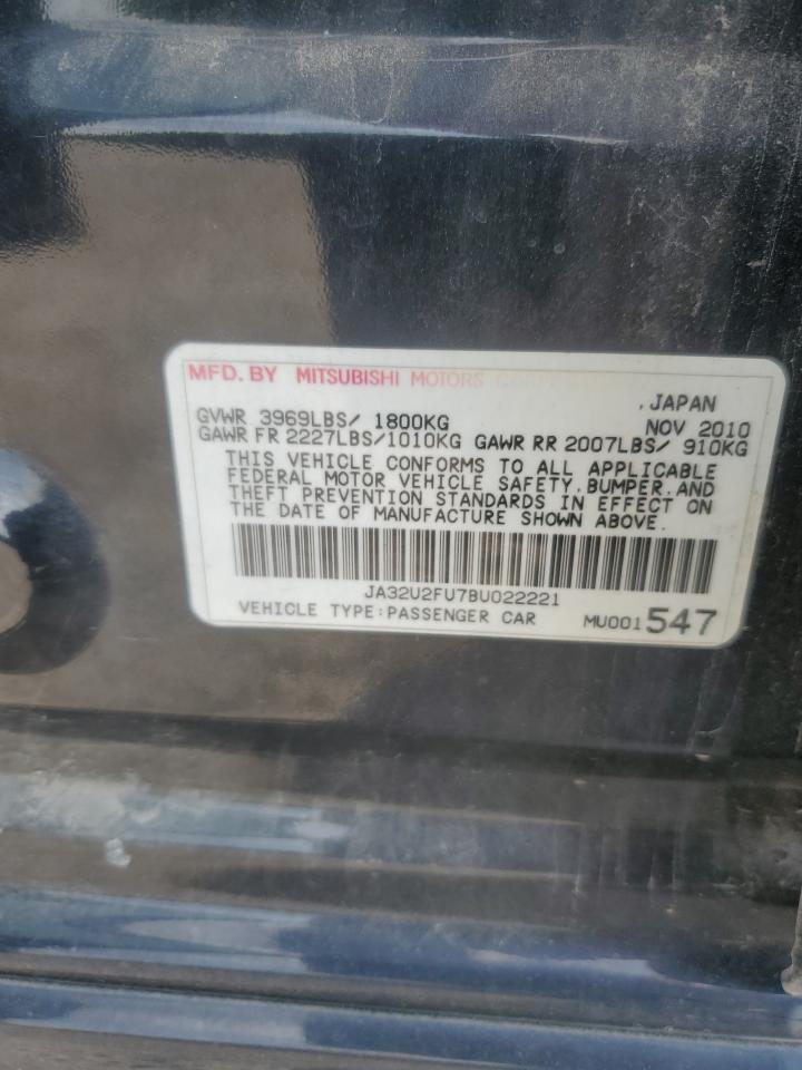 2011 Mitsubishi Lancer Es/Es Sport VIN: JA32U2FU7BU022221 Lot: 68169645