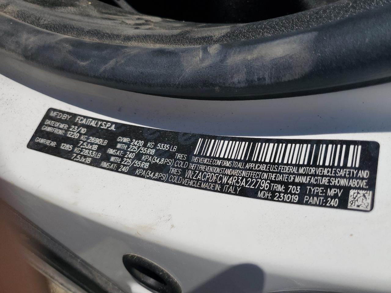 2024 Dodge Hornet R/T VIN: ZACPDFCW4R3A22796 Lot: 67078345