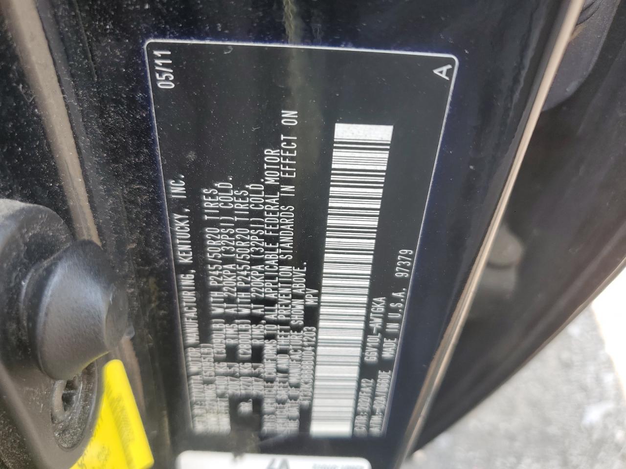 2011 Toyota Venza VIN: 4T3ZK3BB8BU041203 Lot: 67586205