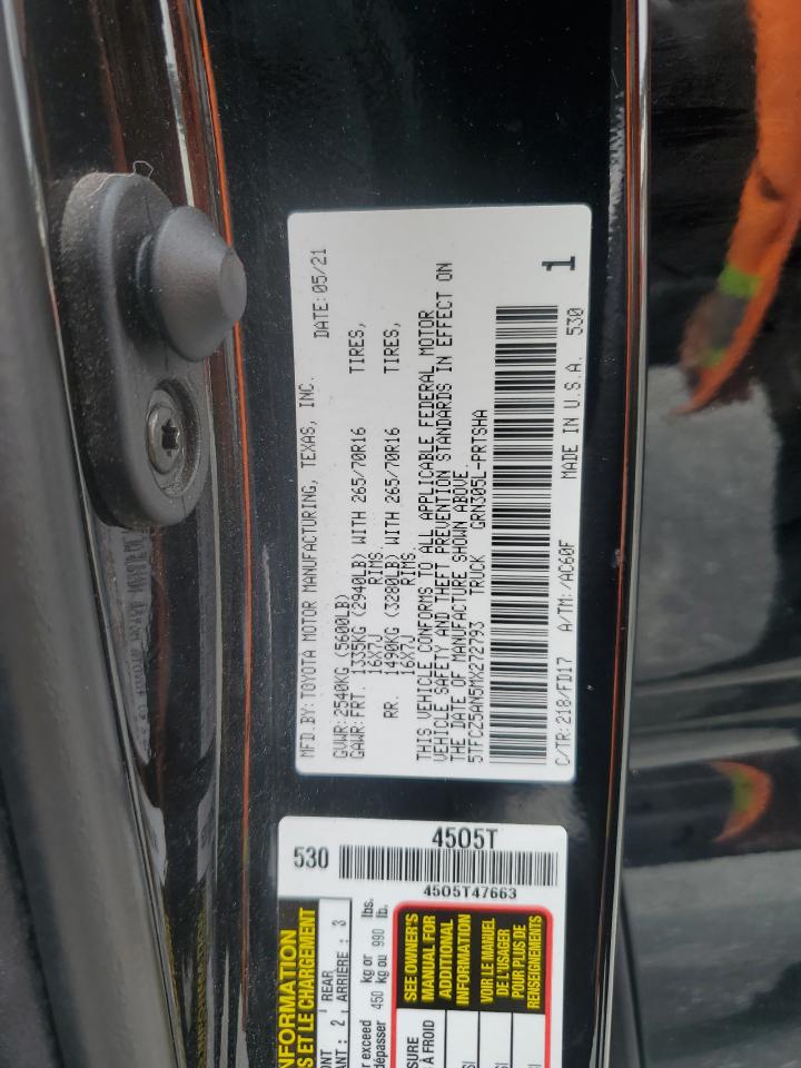 2021 Toyota Tacoma Double Cab VIN: 5TFCZ5AN5MX272793 Lot: 69946215