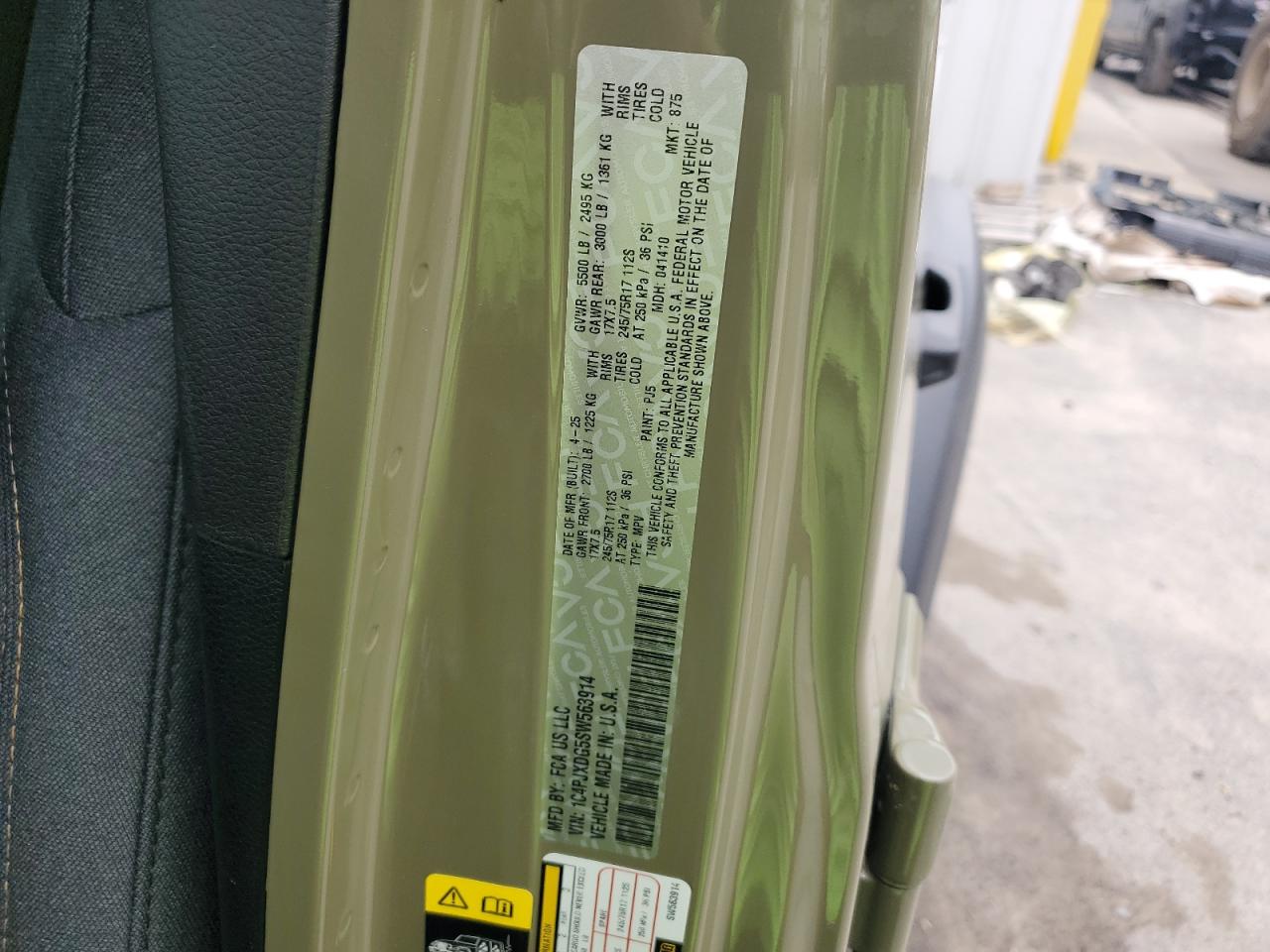 2025 Jeep Wrangler Sport VIN: 1C4PJXDG5SW563914 Lot: 67382845