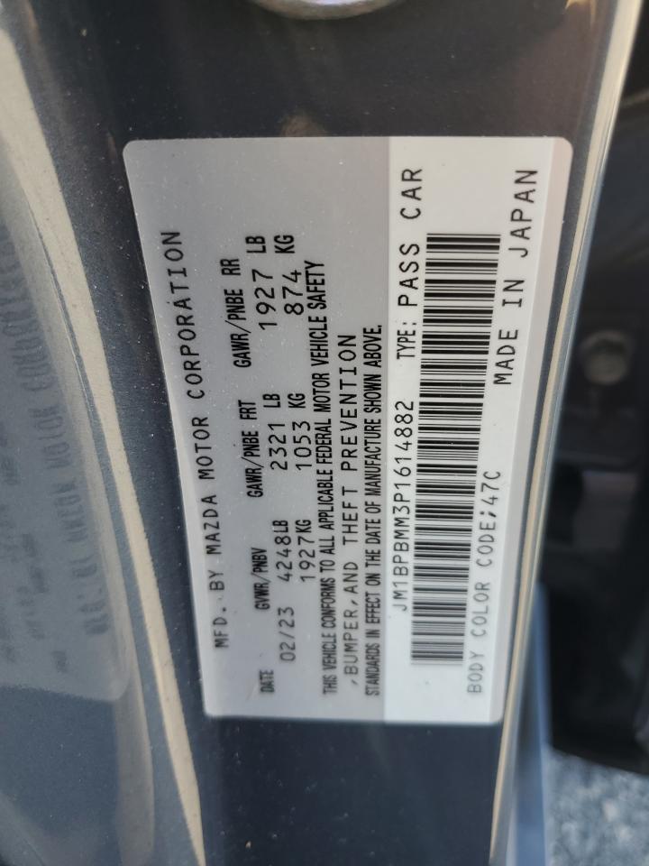 2023 Mazda 3 Premium VIN: JM1BPBMM3P1614882 Lot: 70429105
